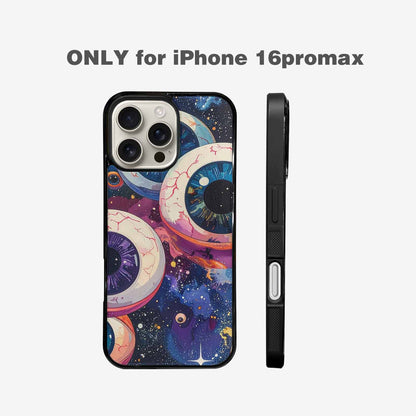 iPhone 16 Pro Max Case — Cartoon Eyeballs Galaxy Personalized Phone Cover, Custom Made Phone Cover