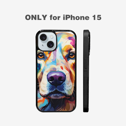 iPhone 15 Case — Golden Retriever Watercolor Art Pattern, Custom Phone Case