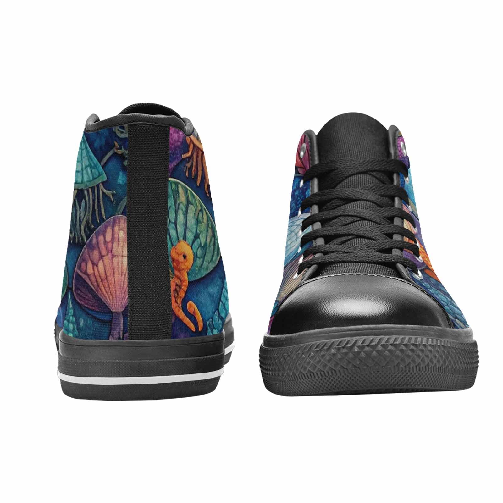 MEN'S Fish Scale Coral High Top Canvas Aesthetic Sneakers