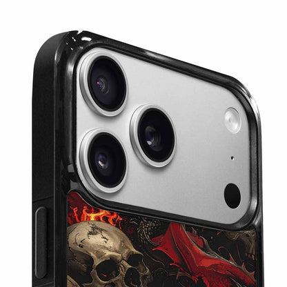 iPhone 17 Pro Case — Skull Dark Art Gothic Print Gothic, Custom Printed Phone Case