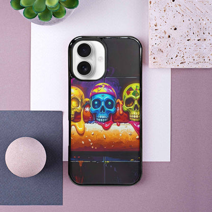 iPhone 16 Case — Toxic Skeleton Hot Dog Eye Small, Custom Print Case Cover