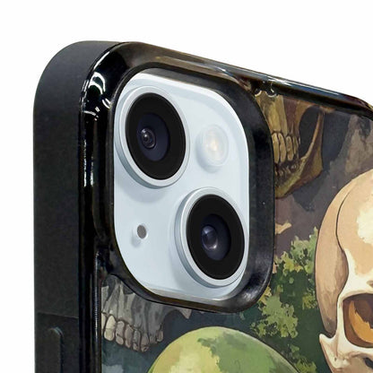 iPhone 15 Plus Case — Skulls Camoskulls Pattern Hu Bti, Unique Phone Case Design