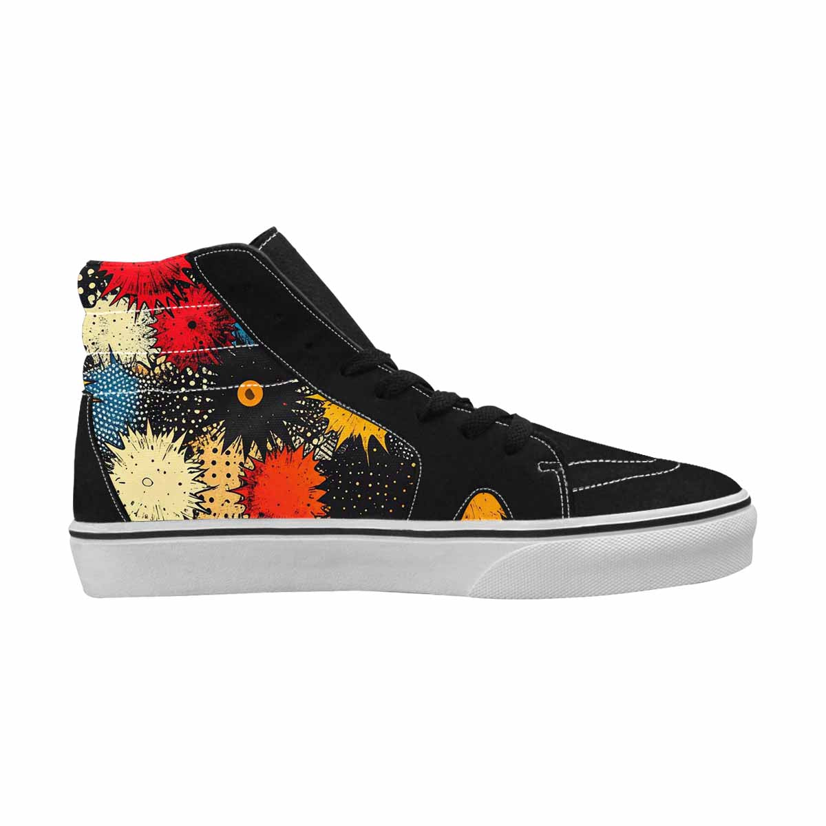 WOMEN'S Comic Book Halftone High Top Canvas Grunge Custom Sneakers