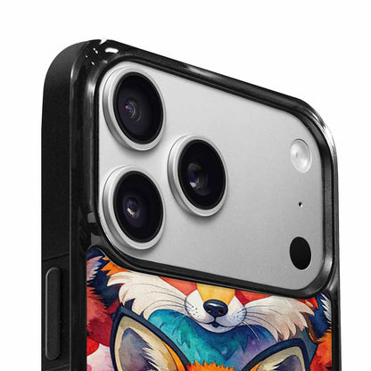 iPhone 17 Pro Case — Watercolor Kawaii Fox Faces Watercolor Abstract, Custom Designed Case Cover