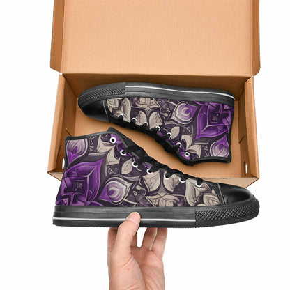 MEN'S Mandala High Top Canvas Vibrant Chaos Sneakers