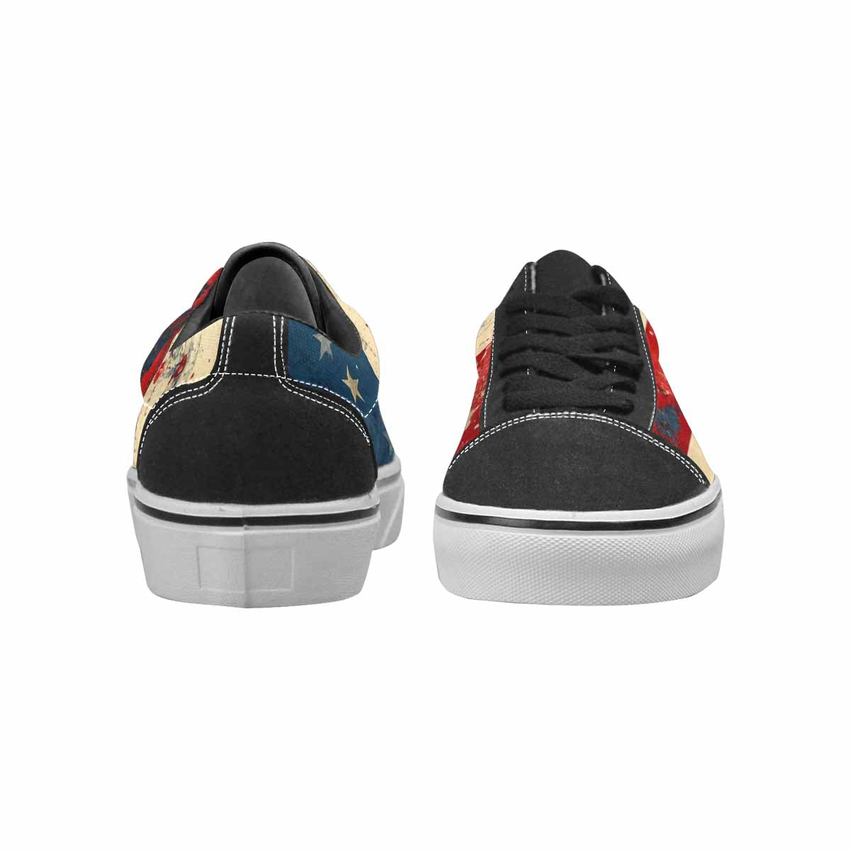 MEN'S American Flag Stars Canvas Lace-Up Vibrant Chaos Shoes