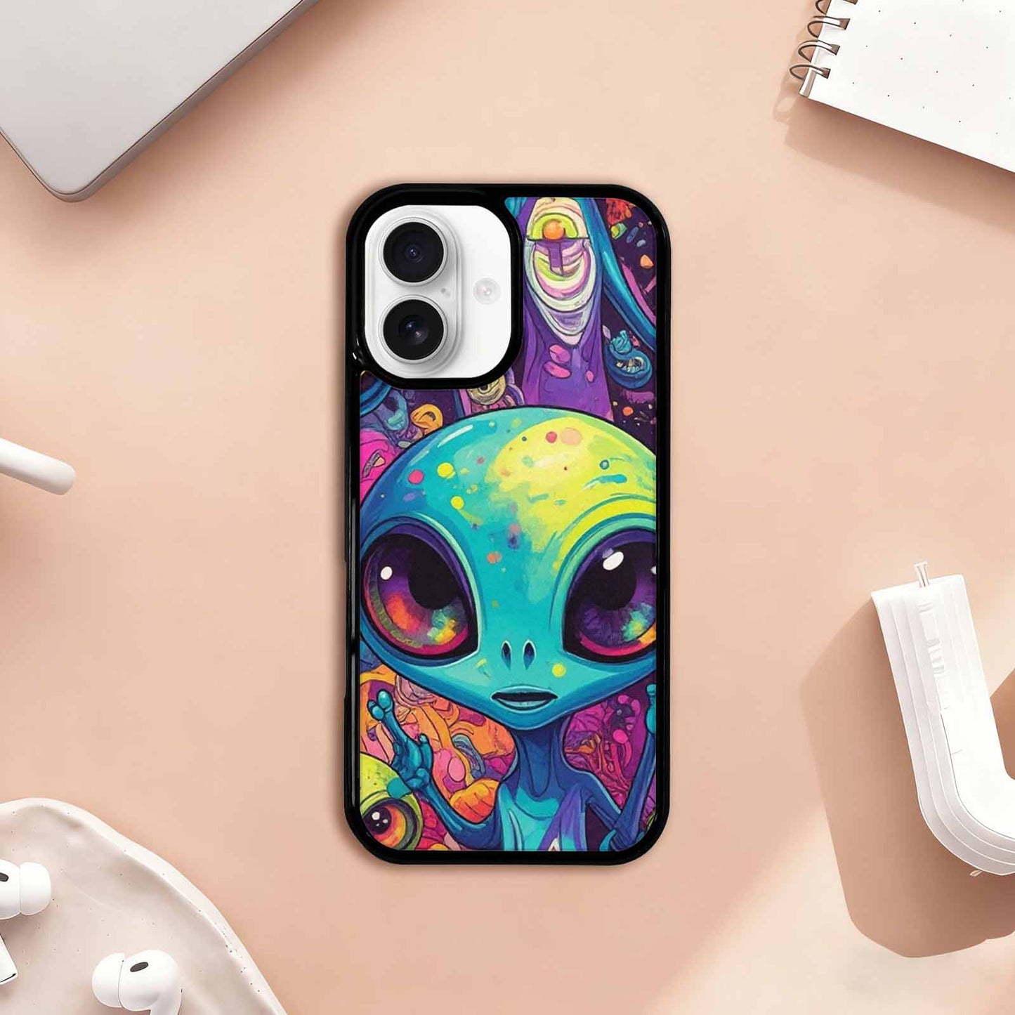 iPhone 17 Case — Cartoon Alien Characters Alien Scifi, Custom Made Phone Cover