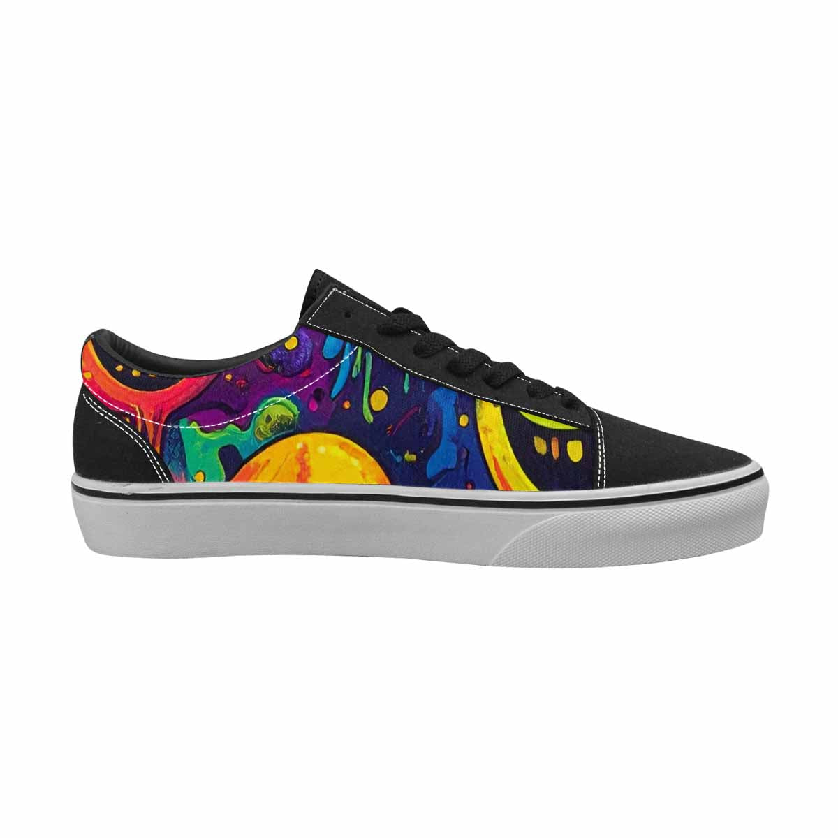 WOMEN'S Yellow Smiley Face Canvas Lace-Up Dreamcore Shoes