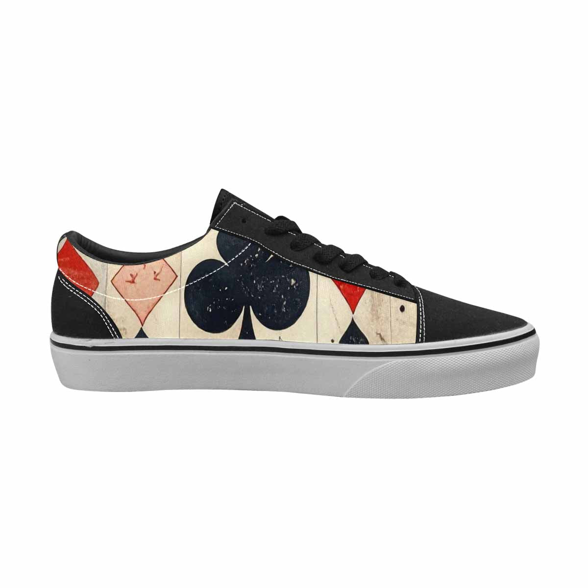 WOMEN'S Playing Card Suit Canvas Lace-Up Dark Academia Shoes