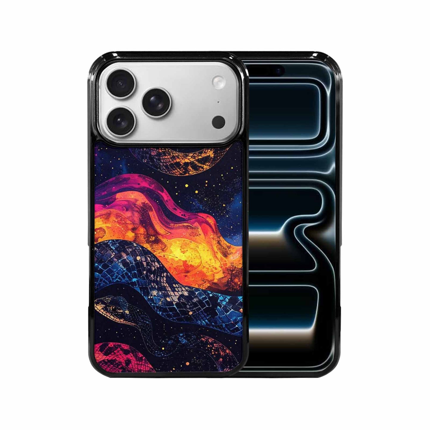 iPhone 17 Pro Max Case — Snake Print Galaxy Seamless Animal Print, Custom Printed Phone Case