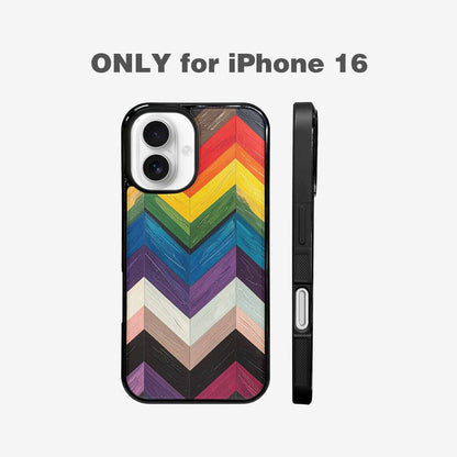 iPhone 16 Case — Progress Pride Flag Color Theme Small, Custom Printed Phone Case