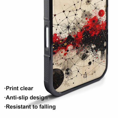 iPhone 17 Pro Max Case — Black &amp; Red Ink Original Art, Custom Designed Case Cover