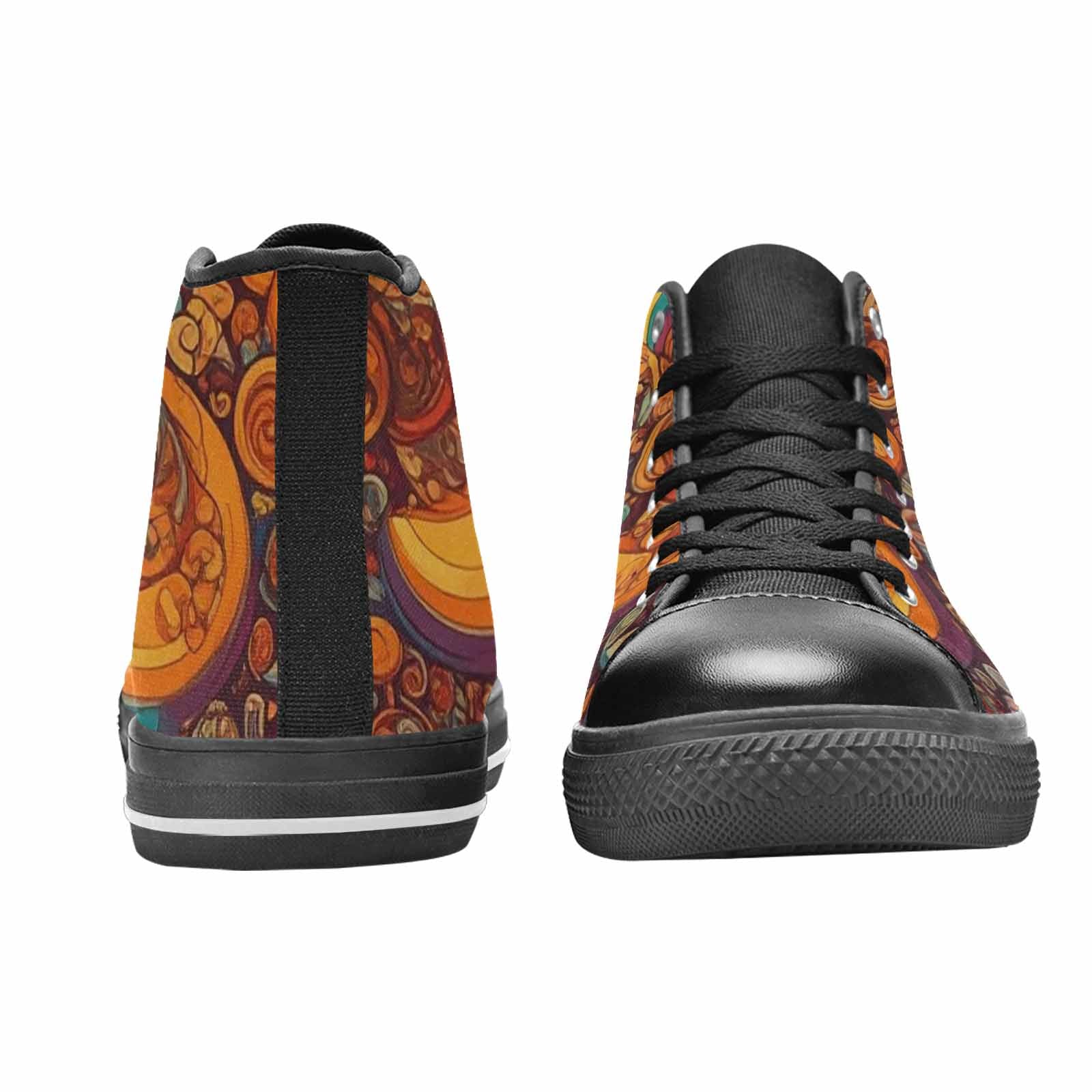 MEN'S Groovy 70S Peace High Top Canvas Dark Academia Shoes