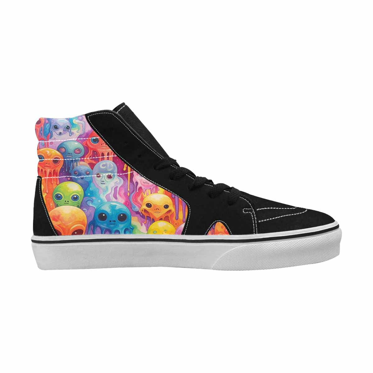MEN'S Aliens  Tie Dye High Top Canvas Kaleidoscope Sneakers