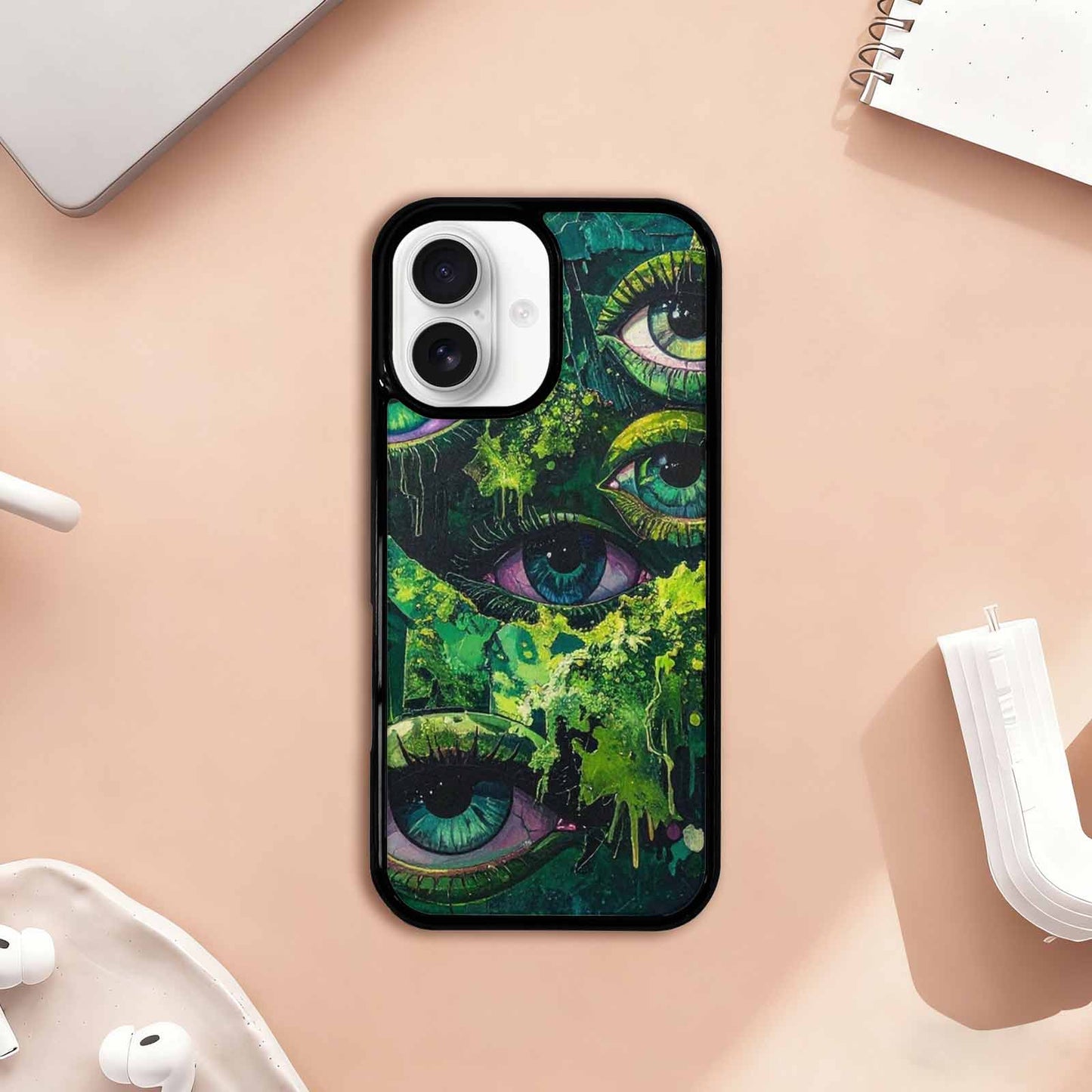 iPhone 17 Case — Reptile Eye Cartoon Cute, Custom Printed Phone Case