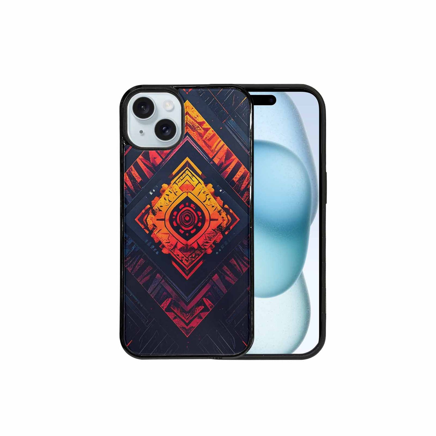iPhone 15 Plus Case — Wild Tribal Ripple, Custom Made Phone Cover