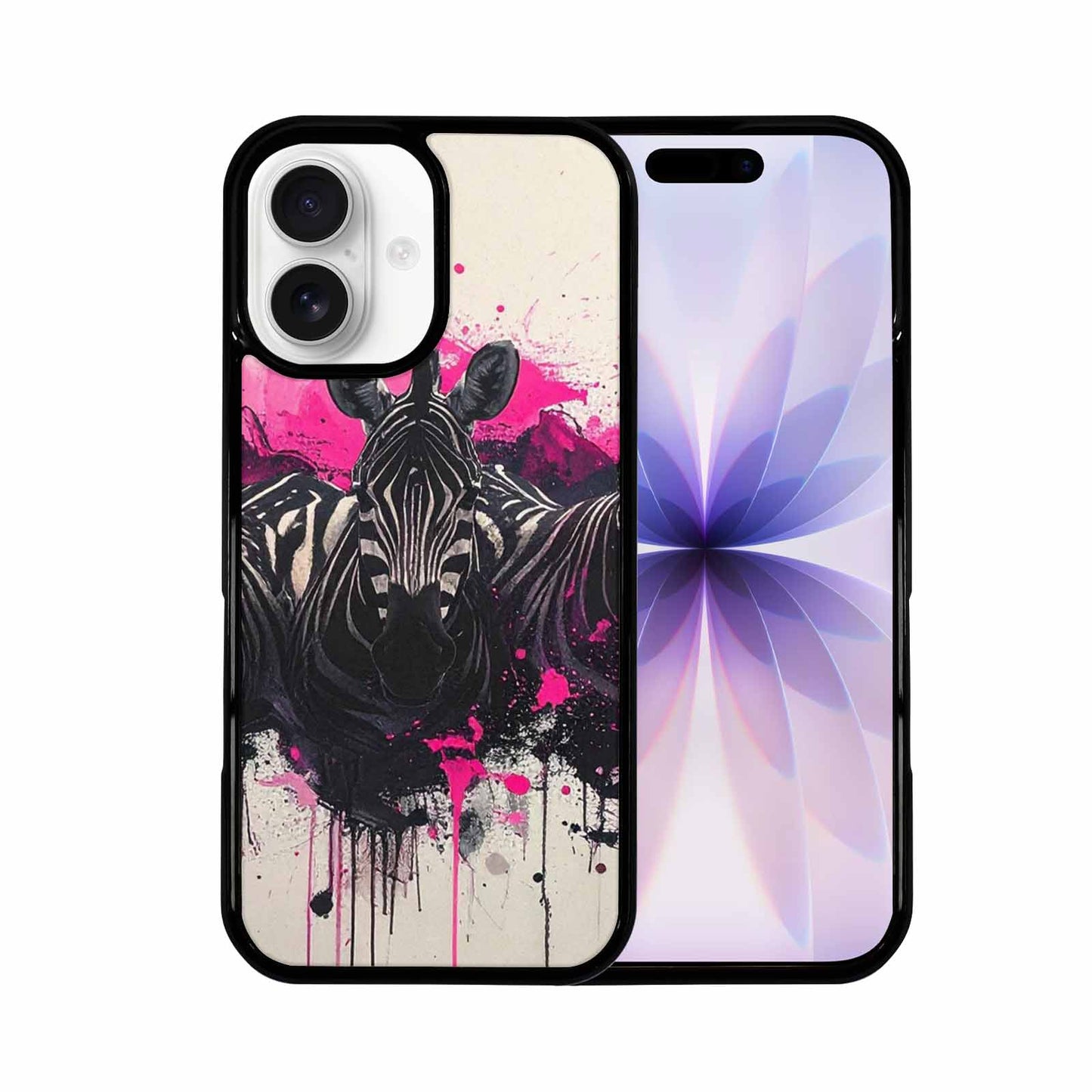 iPhone 17 Case — Black &amp; Pink Ink Animal Print, Custom Phone Case