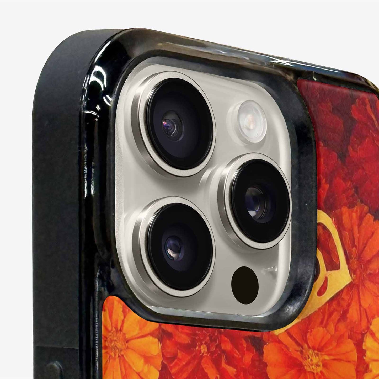 iPhone 15 Pro Max Case — Marigold Day Of The Dead Marigold, Custom Print Case Cover