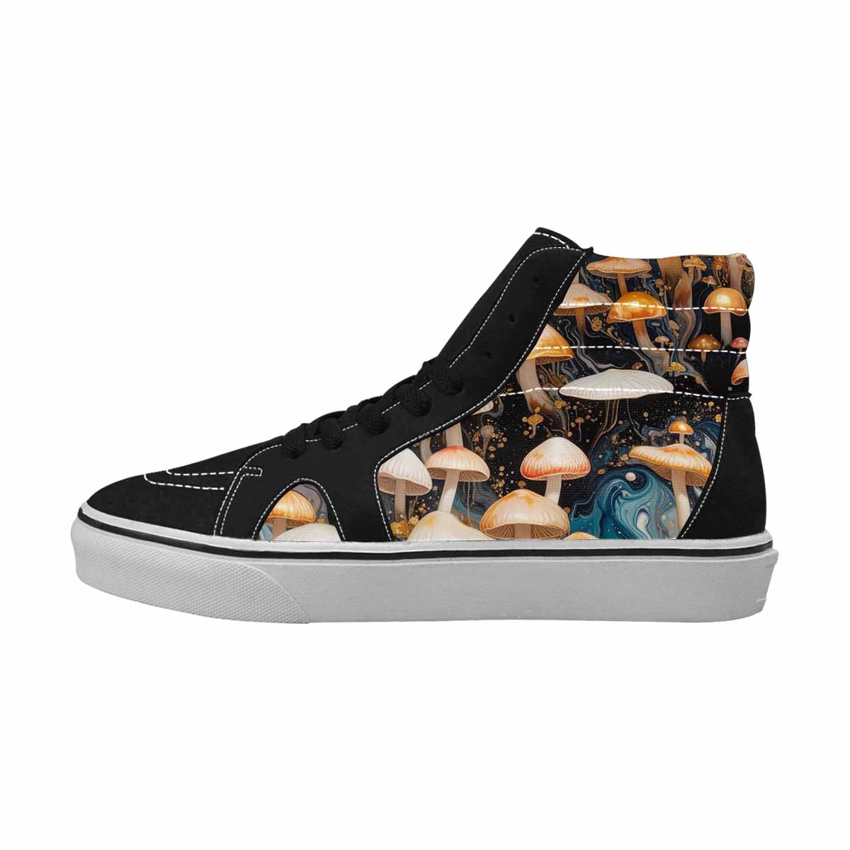 MEN'S Mushrooms High Top Canvas Grunge Custom Shoes