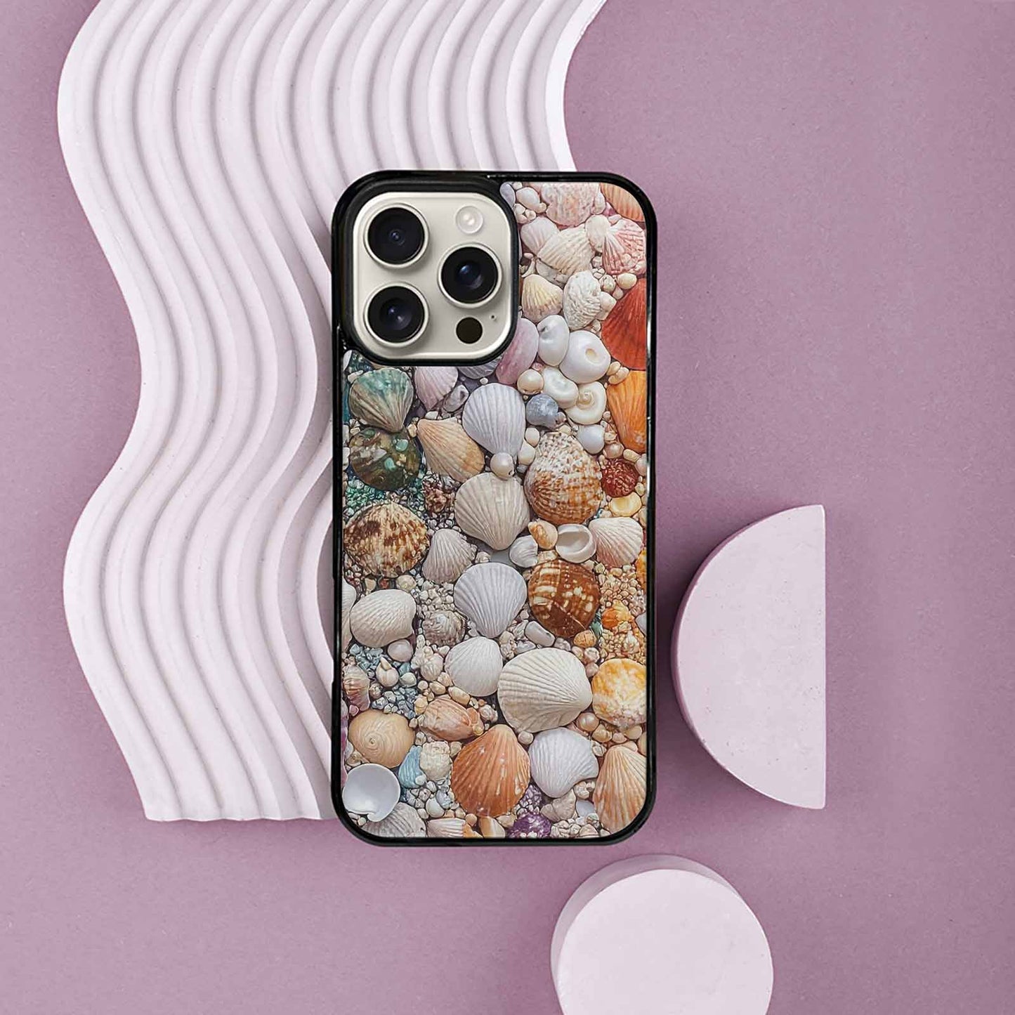 iPhone 16 Pro Max Case — Seashell Collage Seashell Collage Pattern Hundreds, Original Design Phone Case
