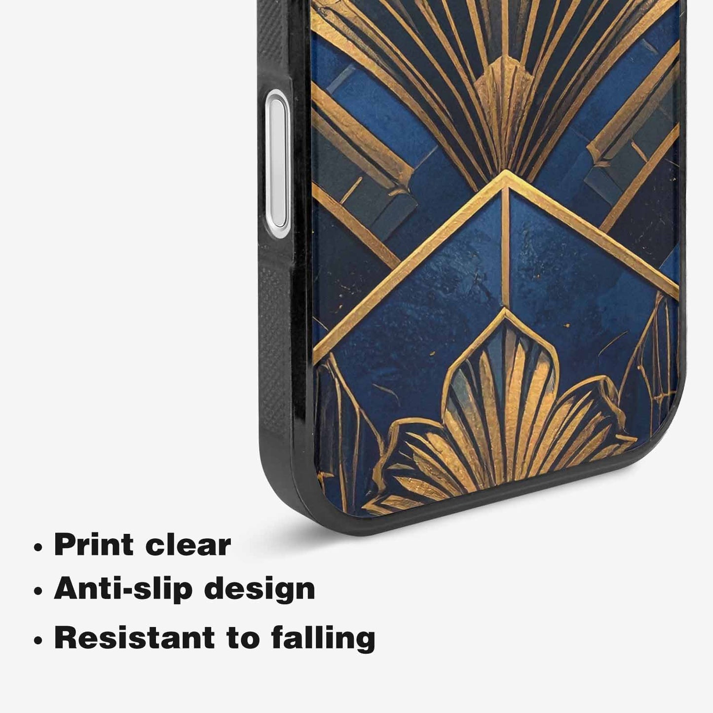 iPhone 16 Case — Art Deco Illustration Pattern, Custom Art Phone Cover