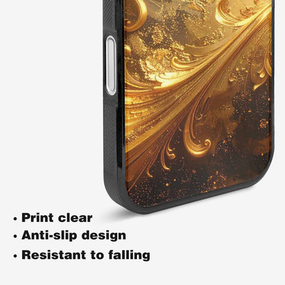iPhone 16 Case — Klimt Gold Leaf Artwork Pattern, Unique Phone Case Design