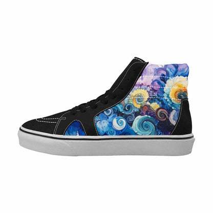 MEN'S Tie High Top Canvas Aesthetic Custom Shoes