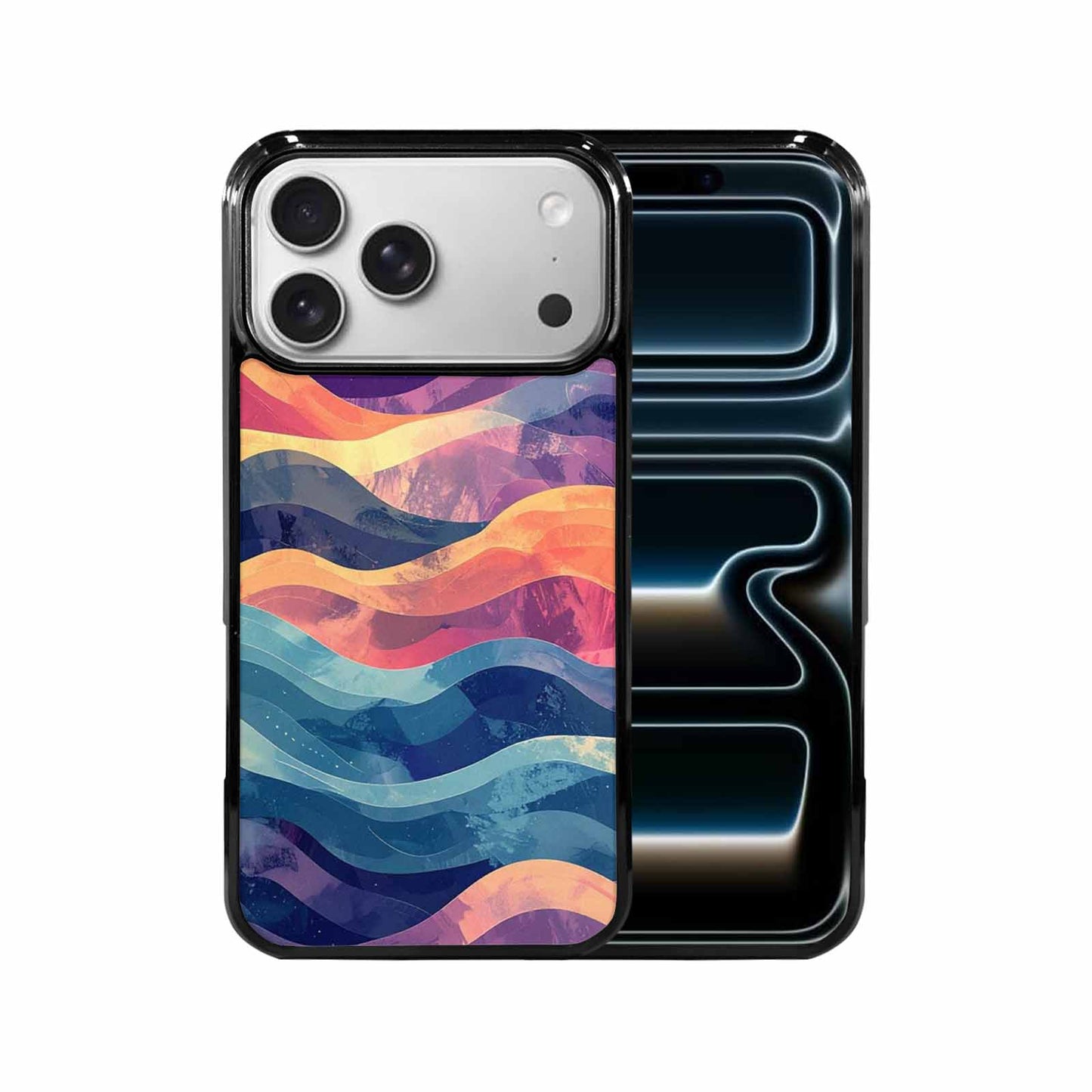 iPhone 17 Pro Max Case — Glowing Camo Wave Camo, Custom Print Case Cover