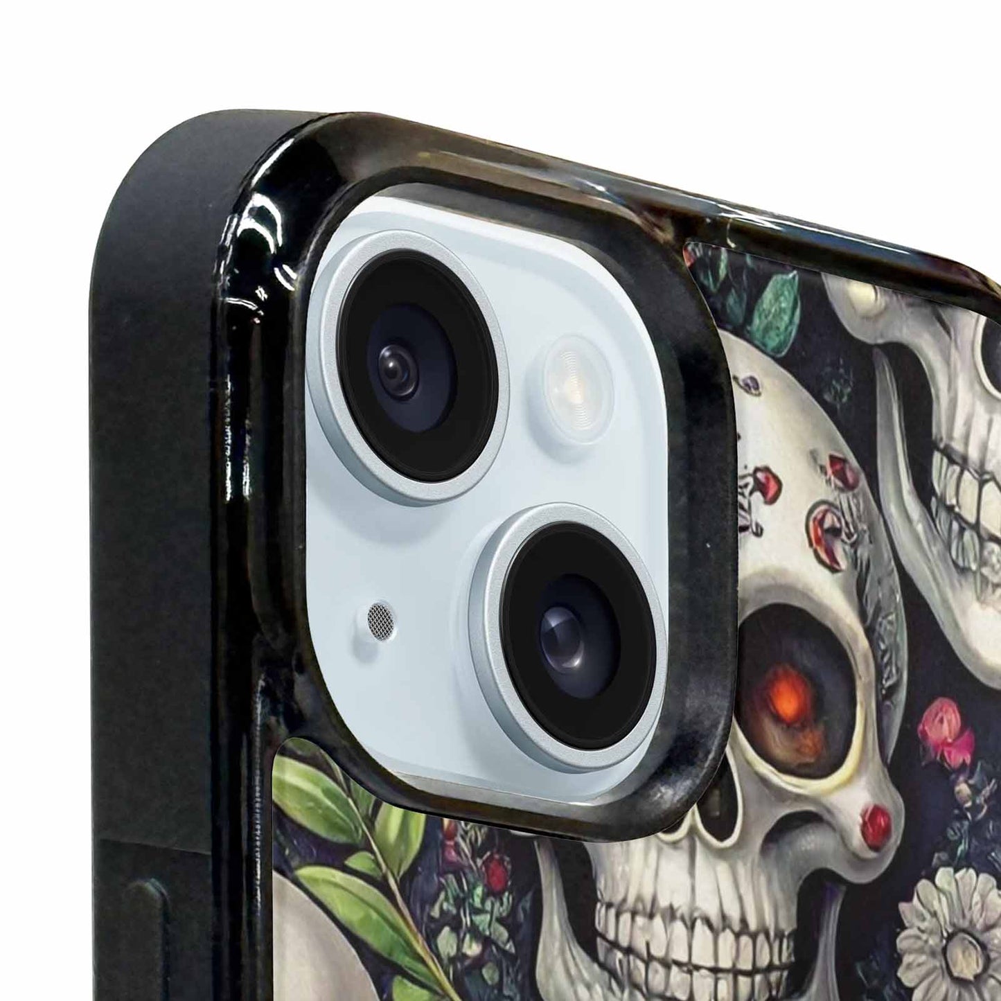 iPhone 15 Plus Case — Greyscale Black And White Dark Black, Original Design Phone Case