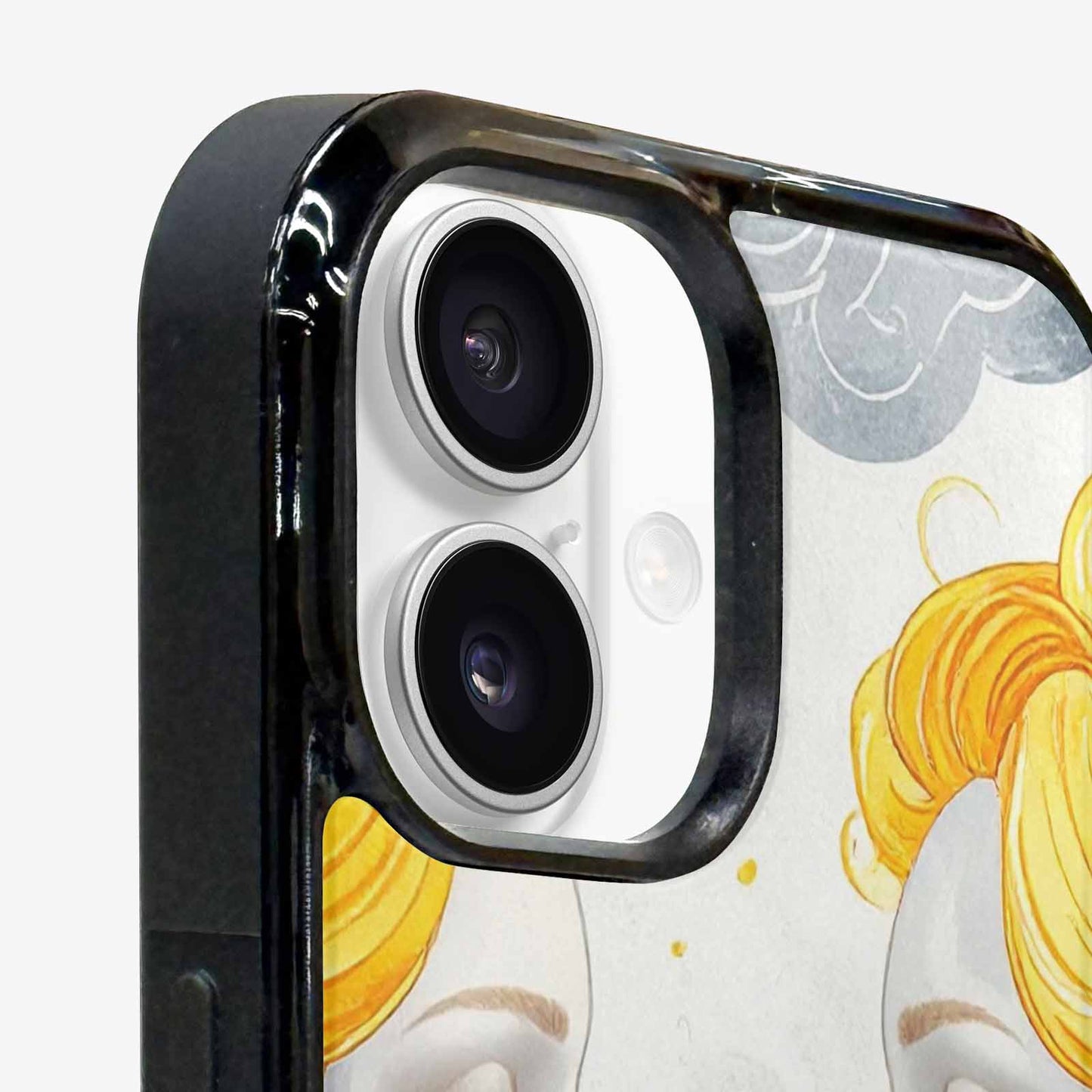 iPhone 16 Plus Case — Gemini Twins Zodiac Pattern Seamless Repeat, Custom Phone Case