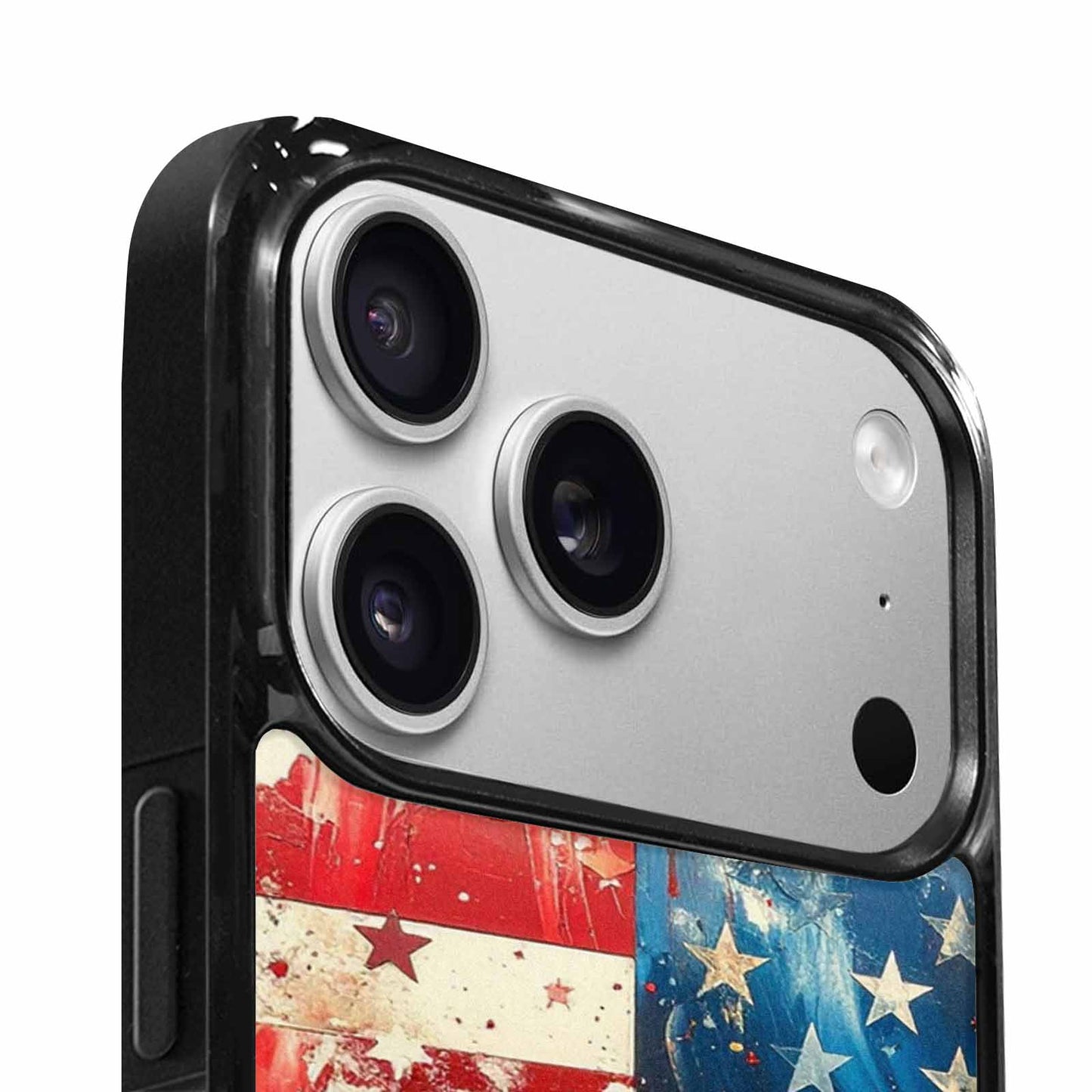 iPhone 17 Pro Max Case — Patriotic Stars And Stripes Galaxy Space, Unique Phone Case Design