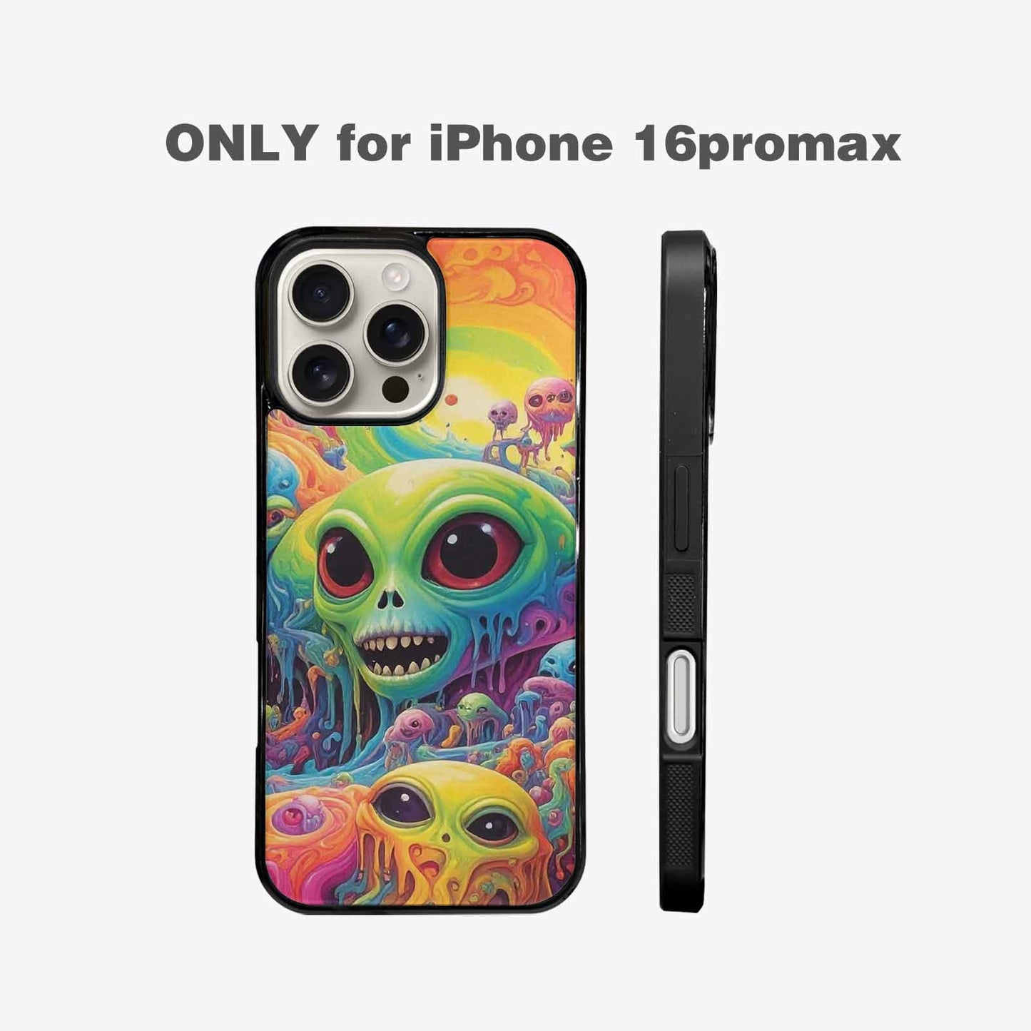 iPhone 16 Pro Max Case — Aliens Tie Dyemelting Aliens P, Custom Designed Case Cover