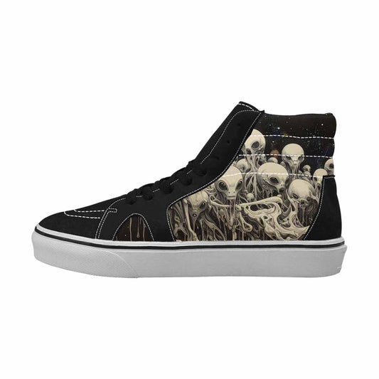 WOMEN'S Melting Aliens High Top Canvas Vivid Custom Sneakers
