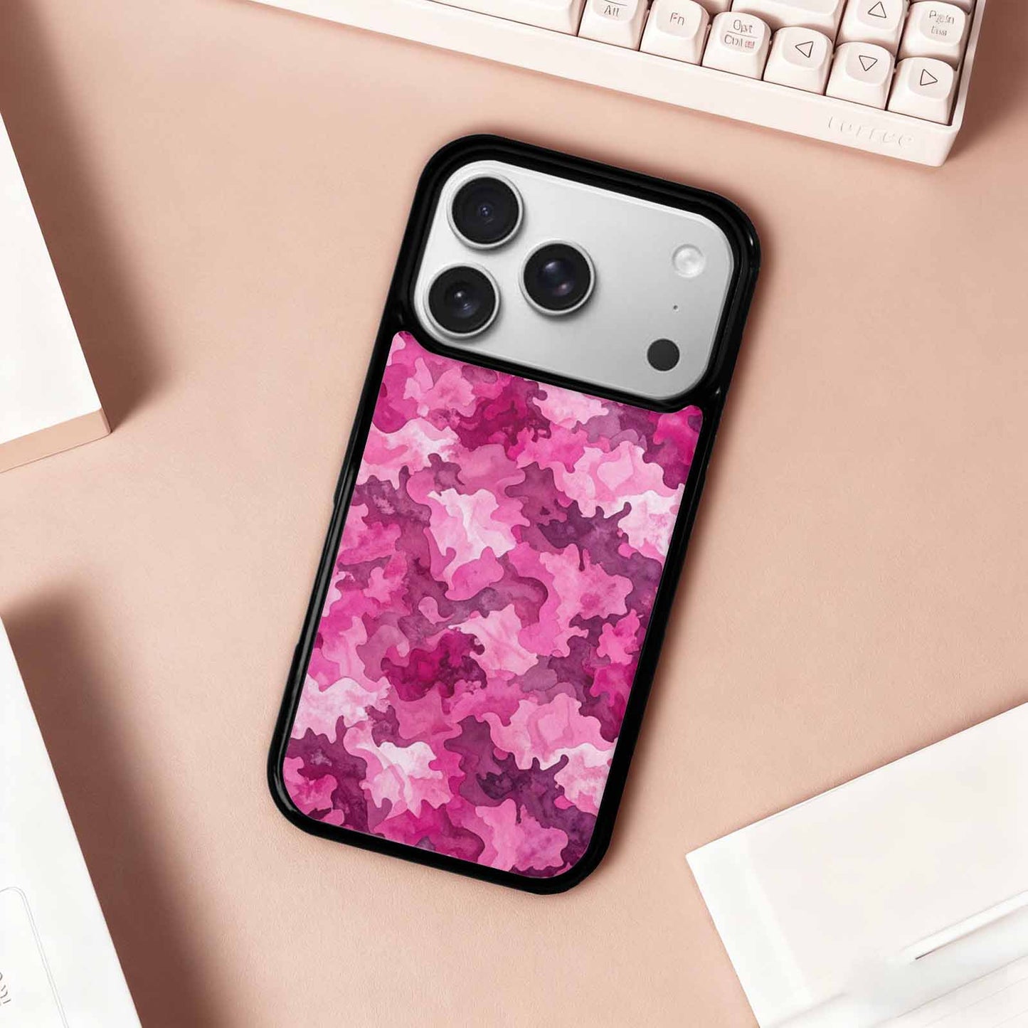 iPhone 17 Pro Case — Small Military Camouflage Blotch Pattern Camo, Custom Print Case Cover
