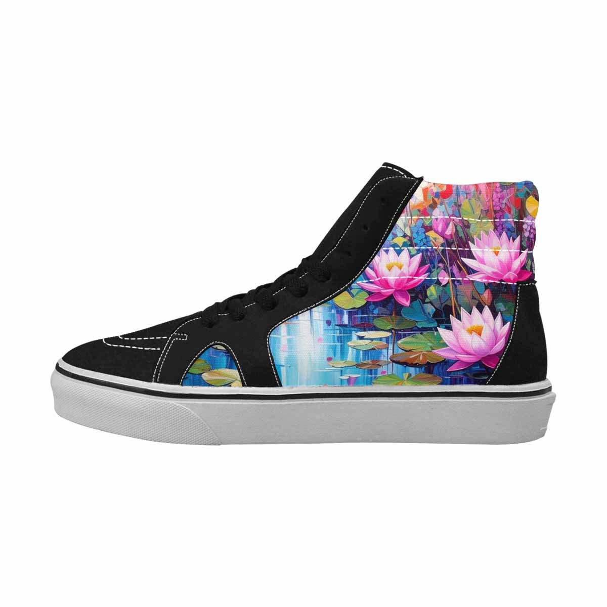 MEN'S Full Color Vibrant Monet High Top Canvas Surreal Custom Shoes