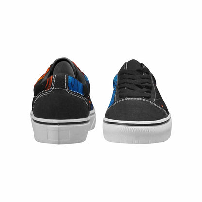 WOMEN'S Flame Burst Lace-Up Canvas Dark Academia Custom Sneakers