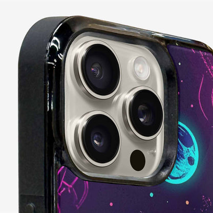 iPhone 16 Pro Case — Space Galaxy Astronaut Pattern Planets Stars, Custom Printed Phone Case
