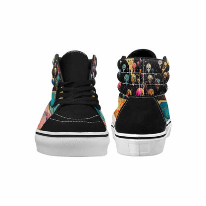 MEN'S Aliens  Marble Aliens High Top Canvas Vibrant Chaos Sneakers