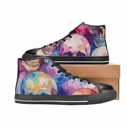 MEN'S Kulls - Watercolor High Top Canvas Y2K Custom Sneakers