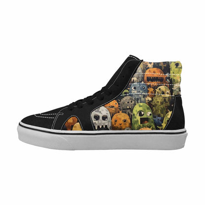 MEN'S Monsters  Camo Monsters High Top Canvas Neon Fantasy Custom Shoes
