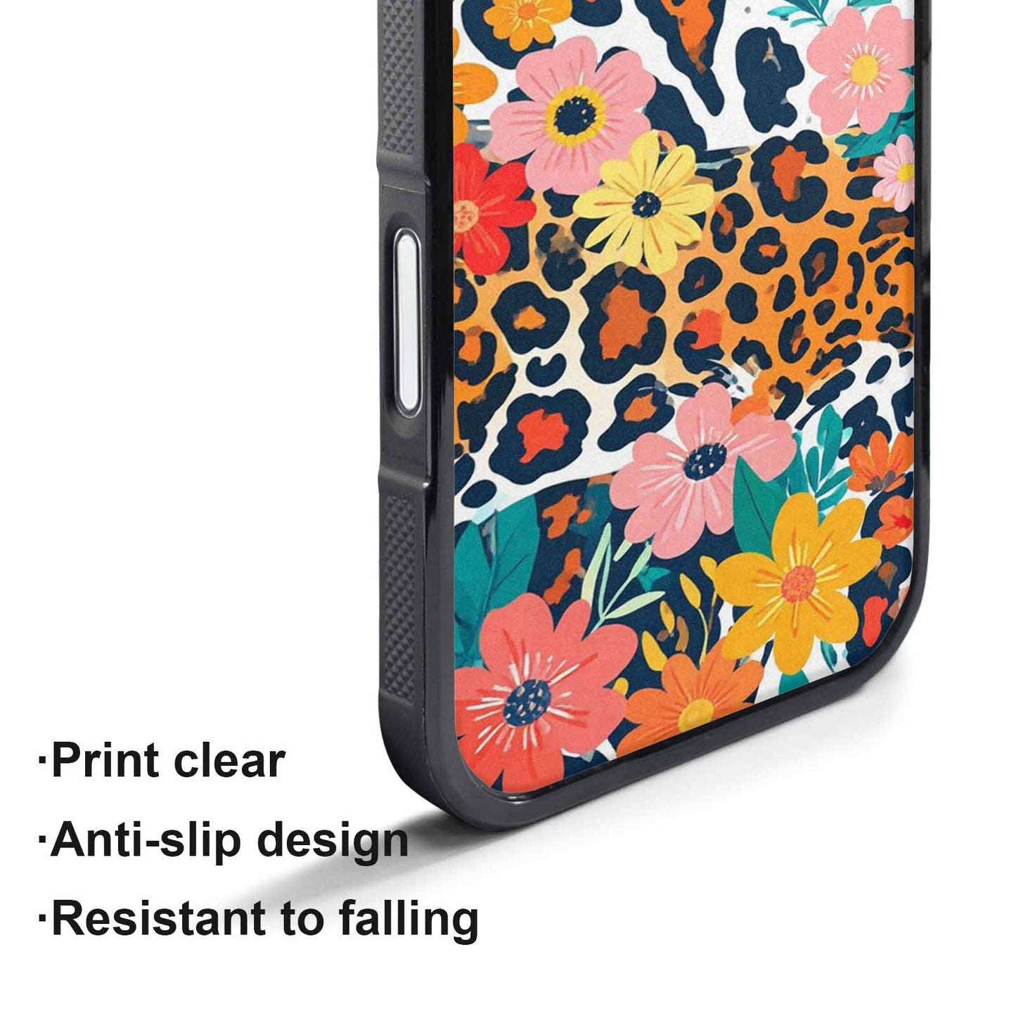 iPhone 17 Pro Max Case — Leopard Print Floral Seamless Animal Print, Unique Phone Case Design