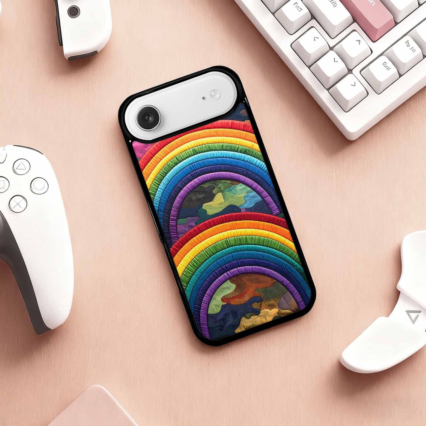 iPhone 17 Air Case — Vivid Camo Rainbow Arc Camo, Personalized Phone Case
