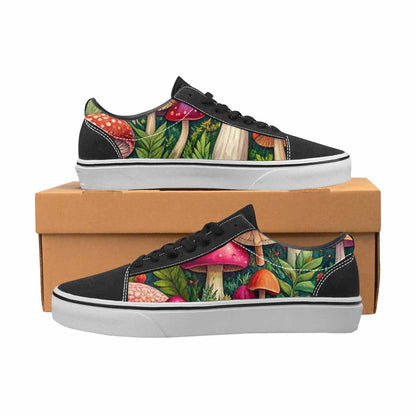 WOMEN'S Mushrooms  Botanical Mushrooms Lace-Up Canvas Aesthetic Custom Shoes