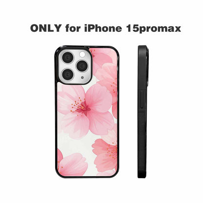 iPhone 15 Pro Max Case — Japanese Cherry Blossom Pattern Sakura Flowers, Personalized Phone Case