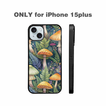 iPhone 15 Plus Case — Mushrooms Botanicalmushrooms P, Custom Print Case Cover