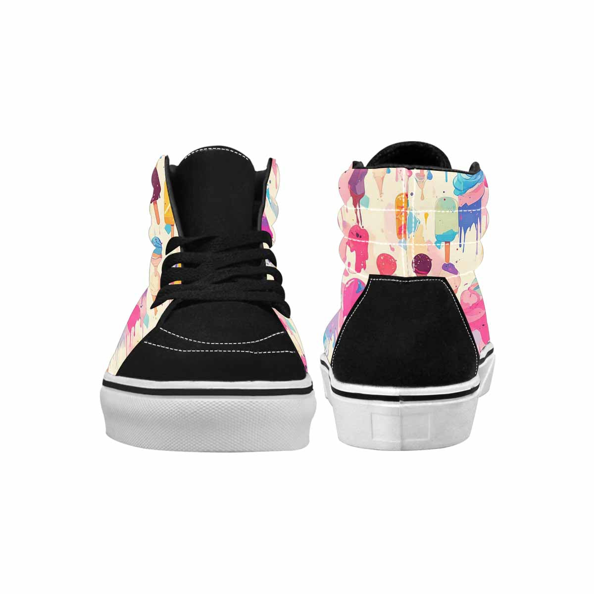 MEN'S Ice Cream Motif Ice High Top Canvas Dreamlike Custom Shoes