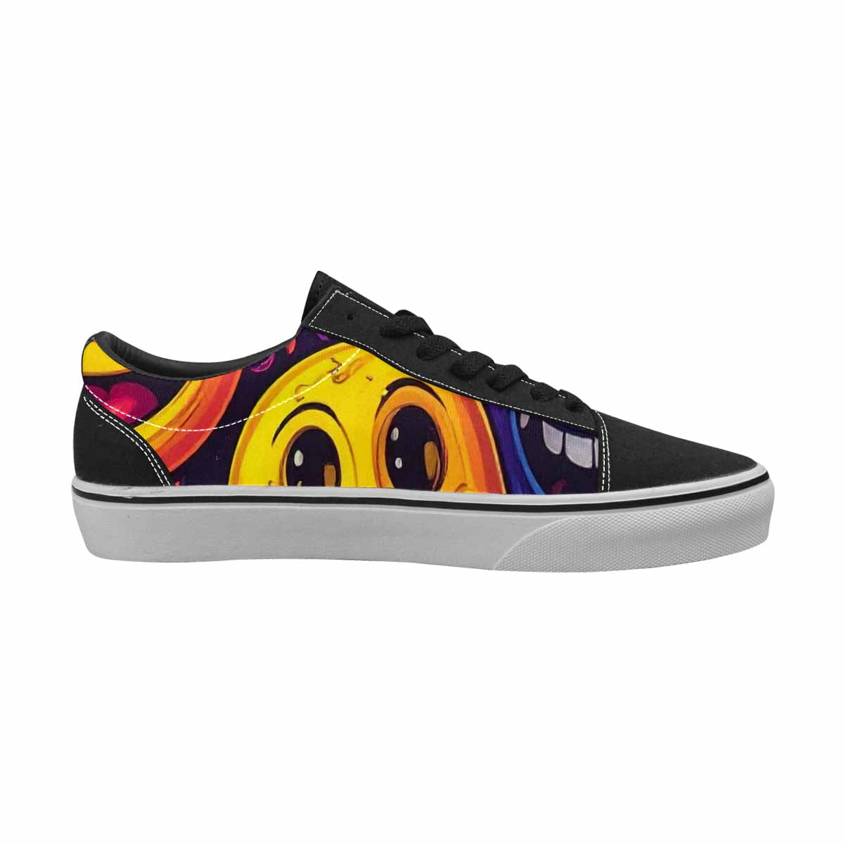 WOMEN'S Funny Looking Cartoon Canvas Lace-Up Vivid Custom Sneakers