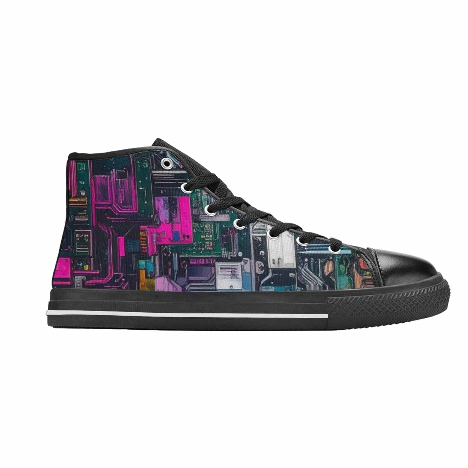 MEN'S Circuit Board Cyberpunk High Top Canvas Aesthetic Sneakers