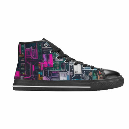 MEN'S Circuit Board Cyberpunk High Top Canvas Aesthetic Sneakers