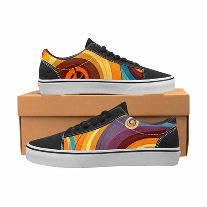 MEN'S Groovy 70S Peace Canvas Lace-Up Wallpaper Art Shoes